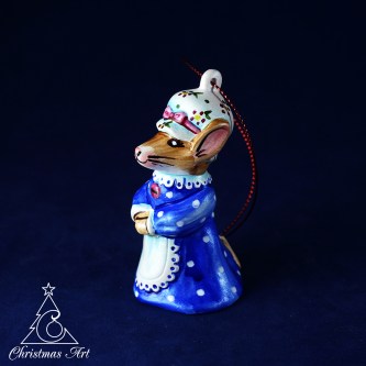 Фарфоровая елочная игрушка символ года Мышка